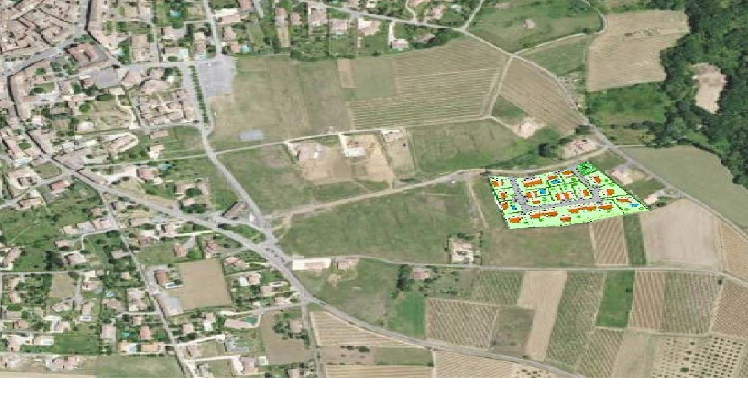 Terrain constructible de 400 à 897 m2 – Alba La Romaine